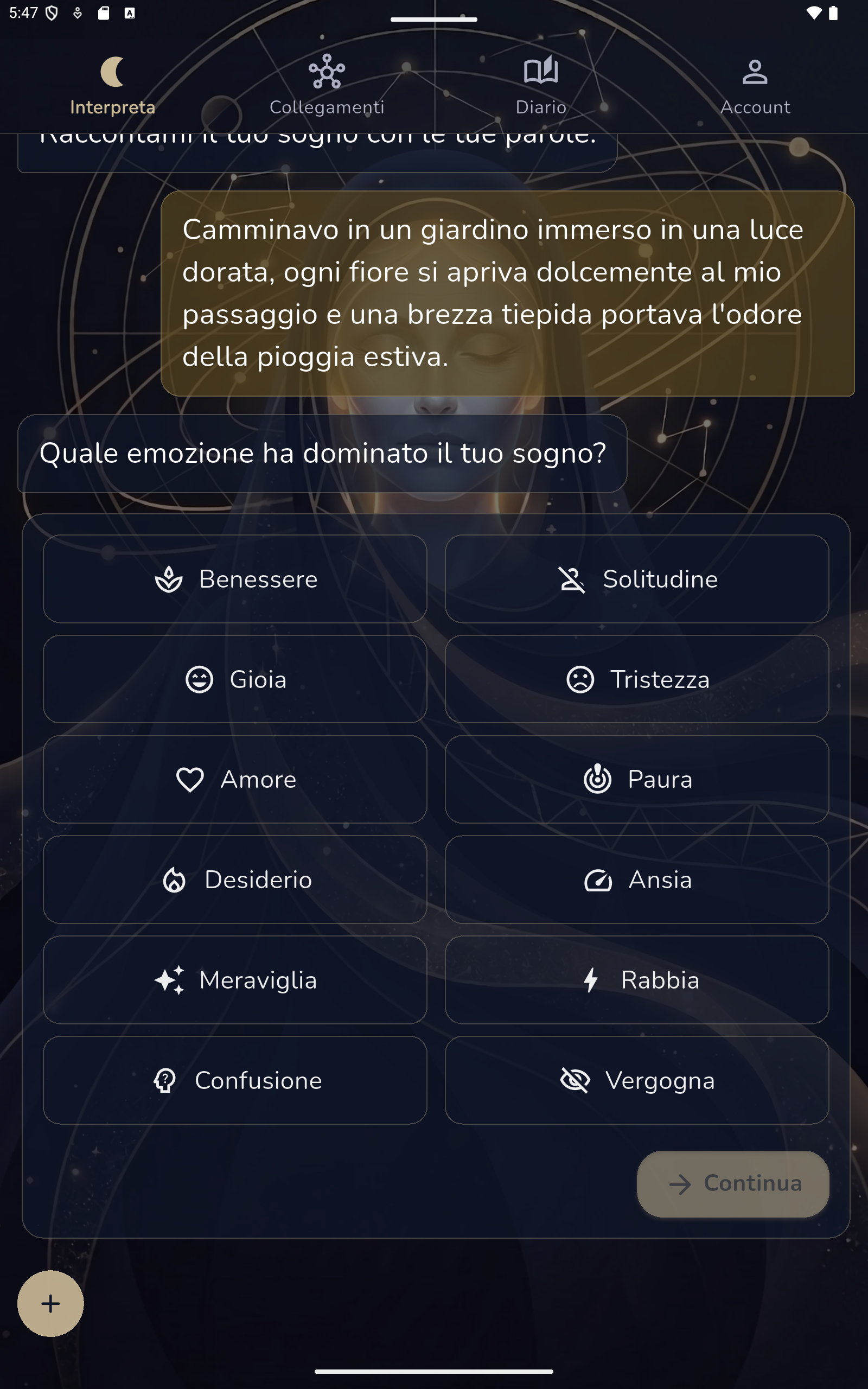 Scegli l'emozione